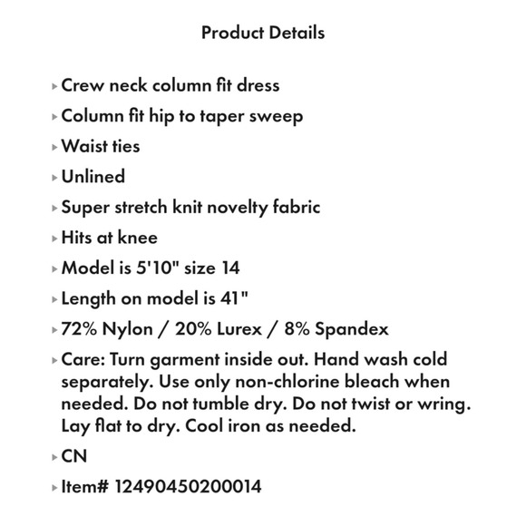 Eloquii Lurex Tie Waist Dress Size 14 - Picture 3 of 4